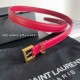 YSL  Saint Laurent women's belt, double-sided imported original leather, square buckle with CASSANDRE logo belt loop, women's must-have items, width 2.0cm