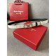 With a full set of packing gift box  Ferragamo women's double-sided imported calfskin head belt with 8 word boutique buckle, 2.5cm support NFC