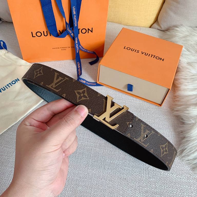 With full set of packaging gift box  LV Women's original single 30mm The belt body is imported original customized 2019 new special, the buckle head is made of high-quality pure copper buckle, genuine open version. Speci