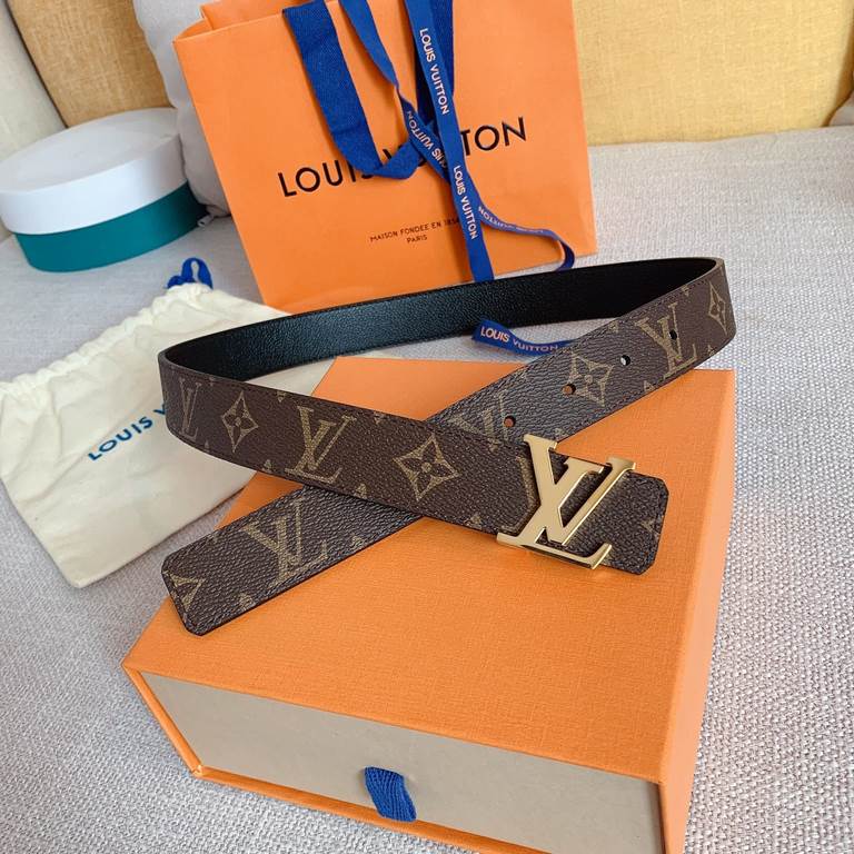 With full set of packaging gift box  LV Women's original single 30mm The belt body is imported original customized 2019 new special, the buckle head is made of high-quality pure copper buckle, genuine open version. Speci