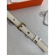 Hermès new Hermès POP-H series milk tea white reverse gold brown Belt and enamel buckle perfect combination can be used as a belt waist seal combination thin belt 1.5cm small, beautiful than the previous big H good-looki