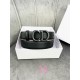 Width 3.0cm Dior (Dior) explosion of flat wireless belt body  Saddle head layer calf leather belt.Lacquered metal CD logo in imported double-layer cowhide leather.