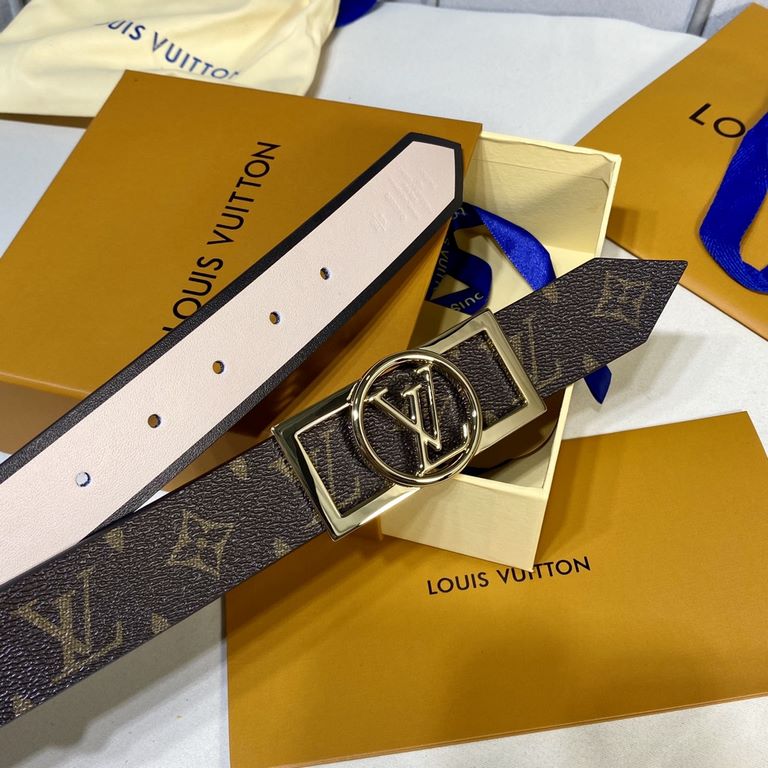 With a full set of packaging gift box   LV Women's boutique original quality width 35mm counter code Donkey first couple style Classic old flower face lining calfskin lining with the latest hardware Multi-color optional 