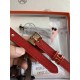 Hermès POP-H Hermès POP-H series, red color, gold brown on the reverse side, belt and enamel buckle, perfect combination, can be used as a belt and waist seal, thin belt 1.5cm, small, beautiful, better than the previous 