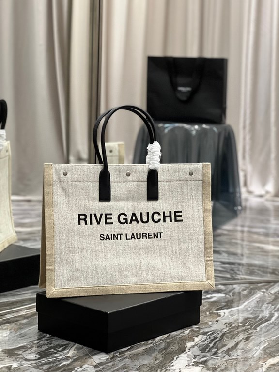 [Spot seconds to send]Rive Gauche Tote Bag, left bank shopping bag  , from custom linen material to hardware in to silk screen, every detail I demand perfection! zp purchased open mold customization, seriously, this is t