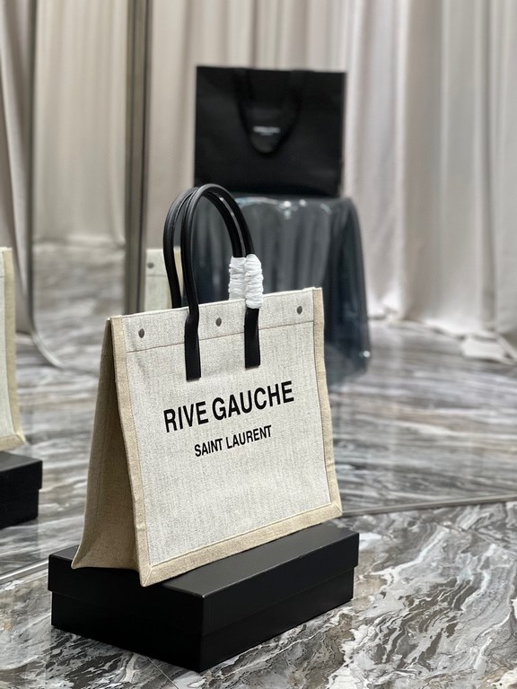 [Spot seconds to send]Rive Gauche Tote Bag, left bank shopping bag  , from custom linen material to hardware in to silk screen, every detail I demand perfection! zp purchased open mold customization, seriously, this is t