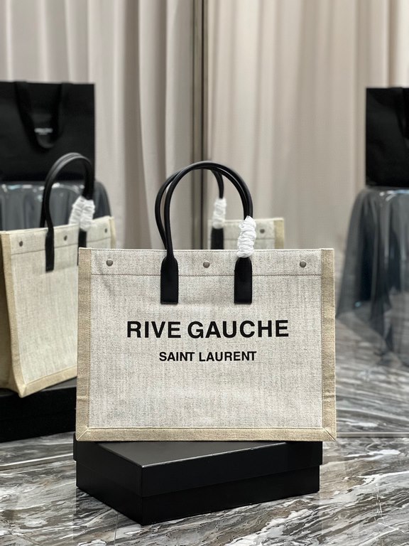 [Spot seconds to send]Rive Gauche Tote Bag, left bank shopping bag  , from custom linen material to hardware in to silk screen, every detail I demand perfection! zp purchased open mold customization, seriously, this is t