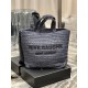 [In stock in seconds  Blue   RIVE GAUCHE raffia woven tote! Full of art ~ raffia weave is very solid, super texture  Everyday with private wear can not go wrong with the item Natural style design as if it can breathe  If