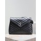 [Black Silver BuckleLouLou_LargeLook at a glance to fall into the large bag   self-weight sense of light capacity is very large Imported Italian delicate cowhide, flap magnetic buckle design is convenient and safe Variou