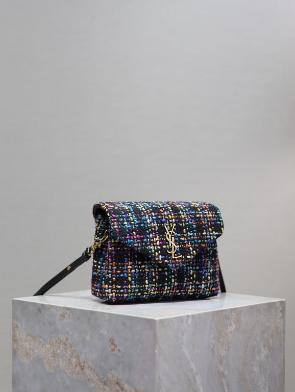 Loulou 20cm-Colorful tweed with cowhide leatherY's classic style! The most practical and versatile, imported Italian cowhide leather carefully crafted, feel great! The bag is ultra-lightweight, not the slightest sense of