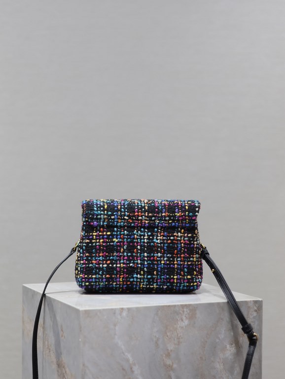 Loulou 20cm-Colorful tweed with cowhide leatherY's classic style! The most practical and versatile, imported Italian cowhide leather carefully crafted, feel great! The bag is ultra-lightweight, not the slightest sense of