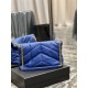 [In stock in secondsElectric Blue with Gold Buckle-               _ quilted lambskin bag, 100% lambskin production, soft and delicate feel, as if embracing the clouds   like feeling; classic Y family logo, chain and grom