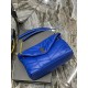 [In stock in secondsElectric Blue with Gold Buckle-               _ quilted lambskin bag, 100% lambskin production, soft and delicate feel, as if embracing the clouds   like feeling; classic Y family logo, chain and grom