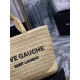 [In stock in secondsRIVE GAUCHE raffia woven tote! Full of art ~ raffia weave is very solid, super texture  Everyday with private wear can not go wrong with the item Natural style design as if you can breathe  If you lik