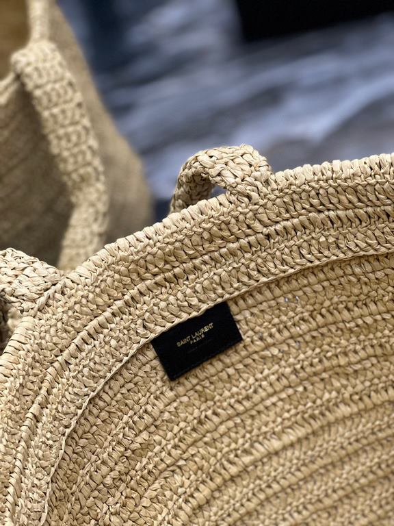 [In stock in secondsRIVE GAUCHE raffia woven tote! Full of art ~ raffia weave is very solid, super texture  Everyday with private wear can not go wrong with the item Natural style design as if you can breathe  If you lik