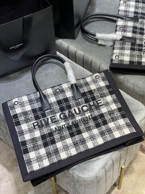 [Spot seconds to send]Rive Gauche Tote Bag, the left bank shopping bag  , from custom tweed material to hardware in to logo embroidery process, every detail I ask for perfection! zp purchased open mold customization, hon