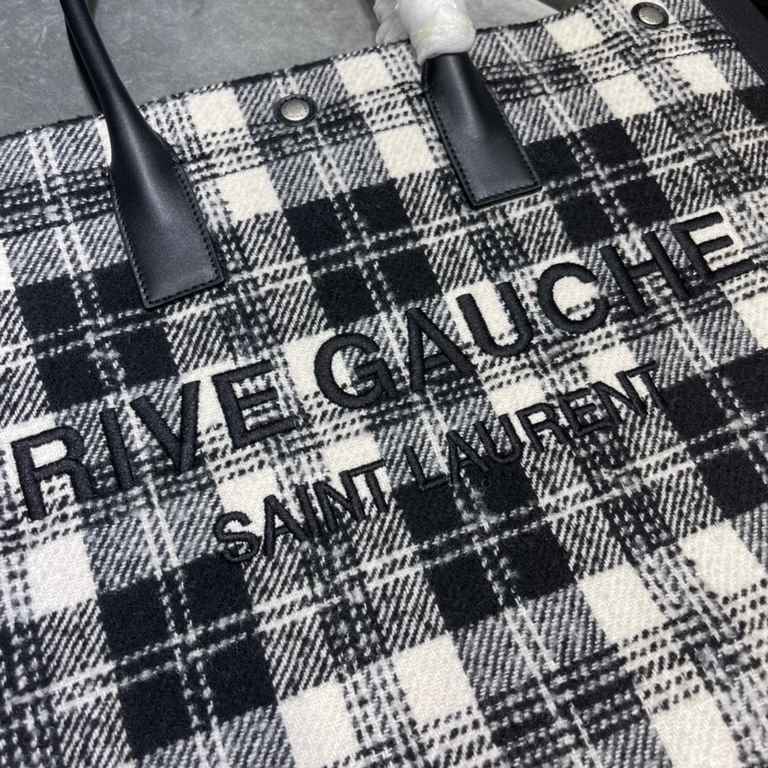 [Spot seconds to send]Rive Gauche Tote Bag, the left bank shopping bag  , from custom tweed material to hardware in to logo embroidery process, every detail I ask for perfection! zp purchased open mold customization, hon