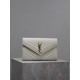 White Gold Button Caviar_MONOGRAM_Envelope Bag. Super practical a small bag, the most classic style, upgrade the most advanced version, 100% Italian calf leather with fine handmade; customized metal Y family logo highlig