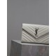 White Silver Button Caviar_MONOGRAM_Envelope Bag. Super practical a small bag, the most classic style, upgrade the most advanced version, 100% Italian calf leather with fine handmade; customized metal Y family logo highl