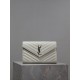 White Silver Button Caviar_MONOGRAM_Envelope Bag. Super practical a small bag, the most classic style, upgrade the most advanced version, 100% Italian calf leather with fine handmade; customized metal Y family logo highl