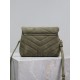 Loulou 20cm-Army Green FrostedY family classic explosive models! The most practical and versatile, imported Italian cowhide leather carefully crafted, feel great! The bag is ultra-lightweight, not the slightest sense of 