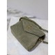 Loulou 20cm-Army Green FrostedY family classic explosive models! The most practical and versatile, imported Italian cowhide leather carefully crafted, feel great! The bag is ultra-lightweight, not the slightest sense of 