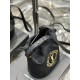 [In Stock Seconds＜Black＞ RIVE GAUCHE new embroidery with cowhide drawstring bucket bagFollowing the RIVE GAUCHE series is another value explosion Bucket bag shape with drawstring design, the front is decorated with the c