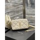 Counter latest BECKY rhombic quilted double zipper clutch bag, made of original lambskin with quite delicate feel, with rhombic quilted pattern and simple iconic logo, atmospheric classic and versatile! Double zipper des