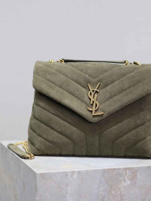 Loulou 23cm-Army Green FrostedY family classic explosive models! The most practical and versatile, imported Italian cowhide leather carefully crafted, feel great! The bag is ultra-lightweight, no sense of burden, countle