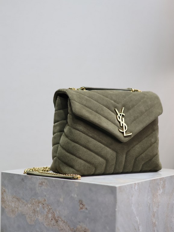 Loulou 23cm-Army Green FrostedY family classic explosive models! The most practical and versatile, imported Italian cowhide leather carefully crafted, feel great! The bag is ultra-lightweight, no sense of burden, countle