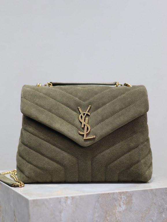 Loulou 23cm-Army Green FrostedY family classic explosive models! The most practical and versatile, imported Italian cowhide leather carefully crafted, feel great! The bag is ultra-lightweight, no sense of burden, countle