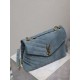 Loulou 32cm-Blue FrostedY family classic explosive models! The most practical and versatile, imported Italian cowhide leather carefully crafted, feel great! The bag is ultra-light weight, no sense of burden, countless st