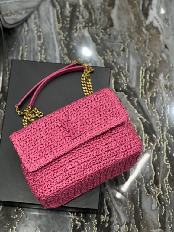 [In stock in seconds]  straw woven bag fast fallNiki woven bag to la~Full of artistic atmosphere , Raffia grass weaving is very solid, super texture, French lazy wind, daily with private clothes will not be wrong single 