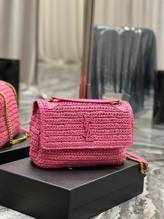 [In stock in seconds]  straw woven bag fast fallNiki woven bag to la~Full of artistic atmosphere , Raffia grass weaving is very solid, super texture, French lazy wind, daily with private clothes will not be wrong single 