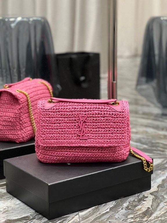 [In stock in seconds]  straw woven bag fast fallNiki woven bag to la~Full of artistic atmosphere , Raffia grass weaving is very solid, super texture, French lazy wind, daily with private clothes will not be wrong single 