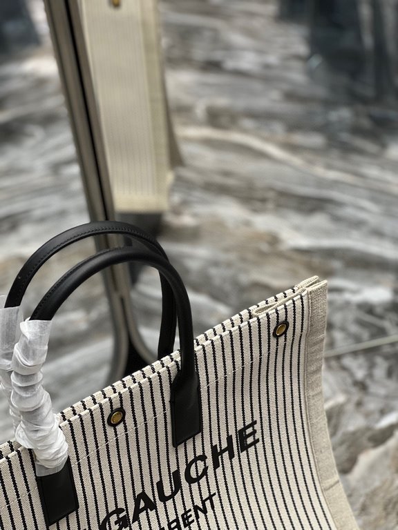 [In stock in seconds] Summer limited striped cotton and linen models _Rive Gauche Tote Bag, the left bank shopping bag  , from customized cotton and linen material to the logo process, every detail I ask for perfection! 