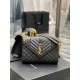 [In stock in seconds]#Envelope# Black with Gold BuckleMedium grain embossed quilted leather envelope bagClassic is timeless, the beauty of the V pattern spelling diamond pattern of caviar, Italian cowhide with eye-catchi