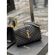 [In stock in seconds]#Envelope# Black with Gold BuckleMedium grain embossed quilted leather envelope bagClassic is timeless, the beauty of the V pattern spelling diamond pattern of caviar, Italian cowhide with eye-catchi