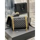 [In stock in seconds]#Envelope# Black with Gold BuckleMedium grain embossed quilted leather envelope bagClassic is timeless, the beauty of the V pattern spelling diamond pattern of caviar, Italian cowhide with eye-catchi