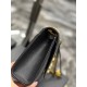 [In stock in seconds]#Envelope# Black with Gold BuckleMedium grain embossed quilted leather envelope bagClassic is timeless, the beauty of the V pattern spelling diamond pattern of caviar, Italian cowhide with eye-catchi