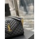 [In stock in seconds]#Envelope# Black with Gold BuckleMedium grain embossed quilted leather envelope bagClassic is timeless, the beauty of the V pattern spelling diamond pattern of caviar, Italian cowhide with eye-catchi