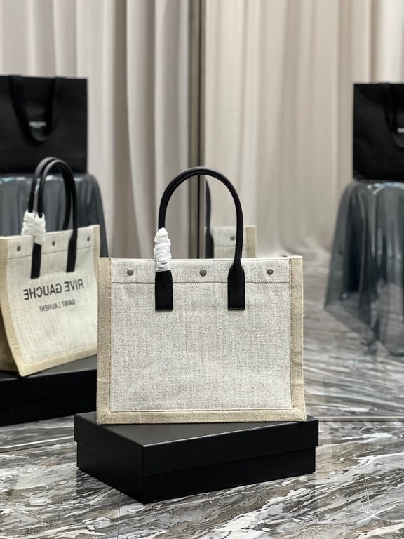 [Spot seconds to send]Rive Gauche Tote Bag, left bank shopping bag  , from custom linen material to hardware in to silk screen, every detail I demand perfection! zp purchased open mold customization, seriously, this is t