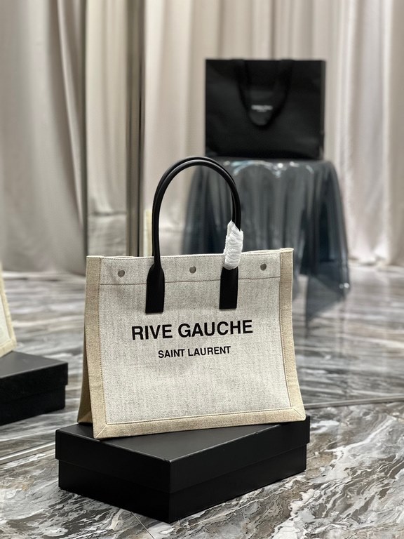 [Spot seconds to send]Rive Gauche Tote Bag, left bank shopping bag  , from custom linen material to hardware in to silk screen, every detail I demand perfection! zp purchased open mold customization, seriously, this is t