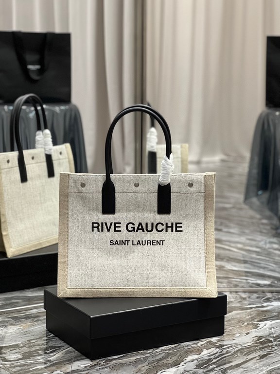 [Spot seconds to send]Rive Gauche Tote Bag, left bank shopping bag  , from custom linen material to hardware in to silk screen, every detail I demand perfection! zp purchased open mold customization, seriously, this is t