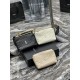 GABY_Cosmetic BagClutch BagBlackalmondwhite gold buckle lambskin