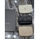 GABY_Cosmetic BagClutch BagBlackalmondwhite gold buckle lambskin