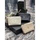 GABY_Cosmetic BagClutch BagBlackalmondwhite gold buckle lambskin