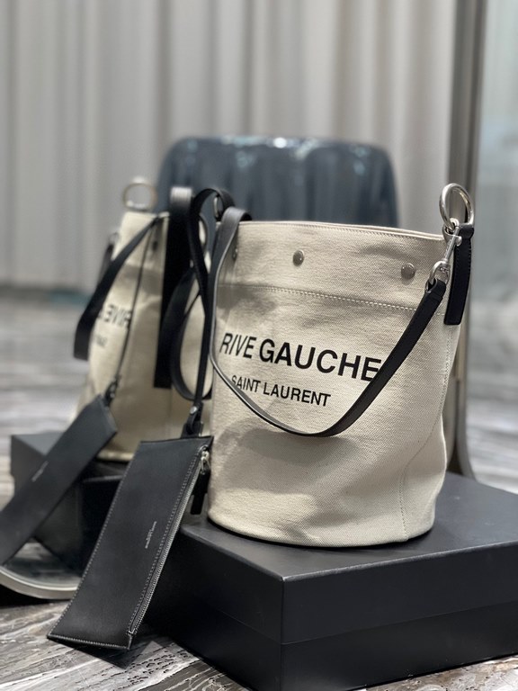 [In stock in seconds][            ]Counter the latest RIVE GAUCHE French linen bucket bag, simple atmospheric modeling is definitely a street shoot explosion, Rose is also using Oh! The body of the bag is made of importe