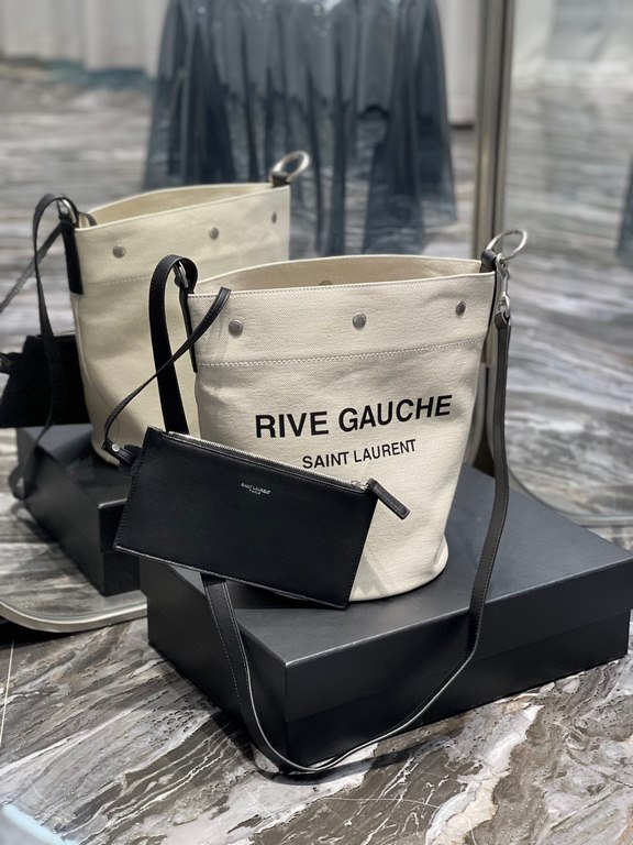 [In stock in seconds][            ]Counter the latest RIVE GAUCHE French linen bucket bag, simple atmospheric modeling is definitely a street shoot explosion, Rose is also using Oh! The body of the bag is made of importe