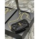 [In stock in seconds]Black gold buckle patent leather _Counter latest BECKY diamond quilted double zipper clutch bag, imported from Italy made of patent leather, with diamond quilted pattern and simple iconic logo, atmos